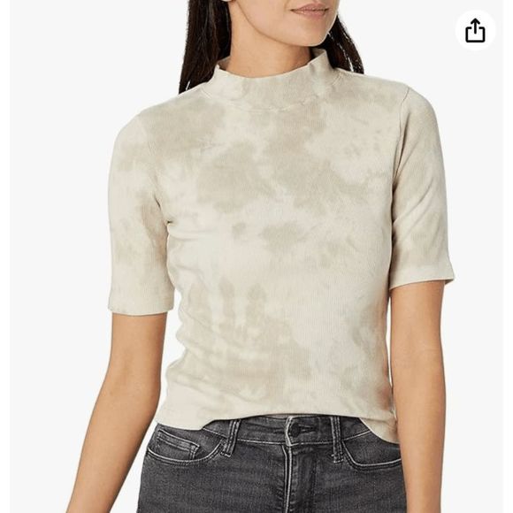 HUDSON Jeans NWOT Sage Fatigue Tie Dye Baby Tee Top Casual Size Large, MSRP $125 - Picture 1 of 7
